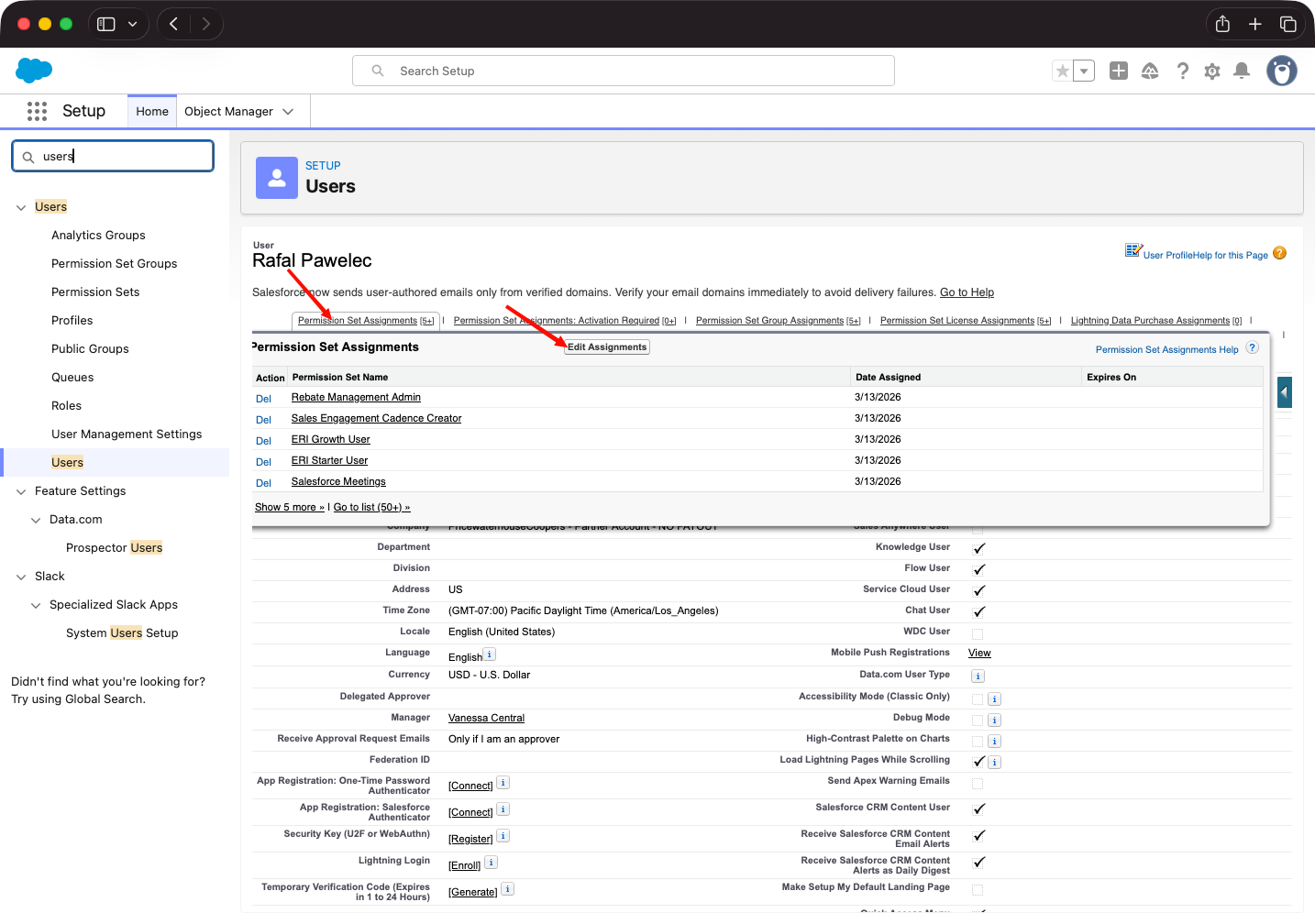 Step 2. Go to permission set assignment